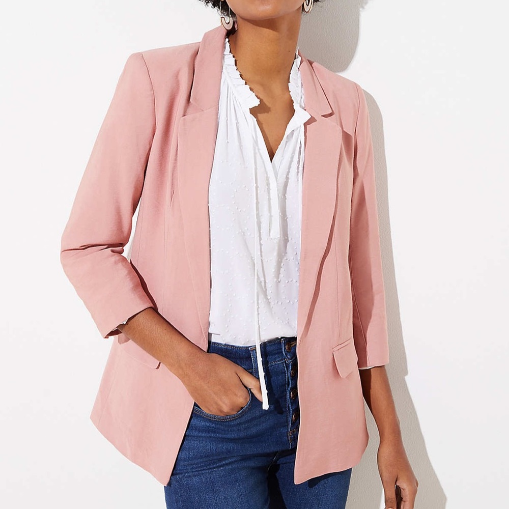 NWOT Size 12 LOFT 3/4 Sleeve Open Blazer